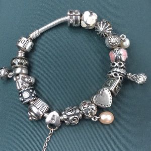 Pandora bracelet and charms
